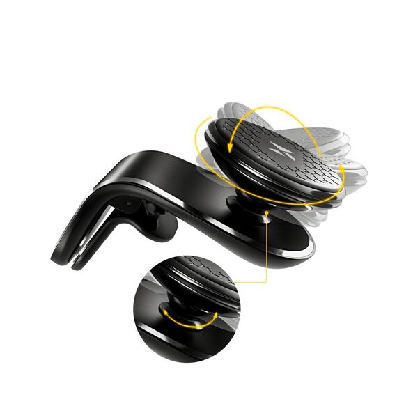 Wozinsky magnetic holder for the car grille 360 black (WMH-03) - Smartphone Holders - Smartphones - Techbox