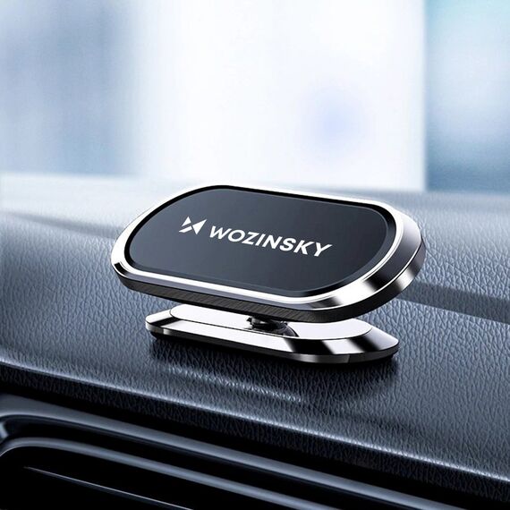 Wozinsky Self-Adhesive Magnetic Car Mount 360 for Dashboard Silver (WMH-06) | Techbox