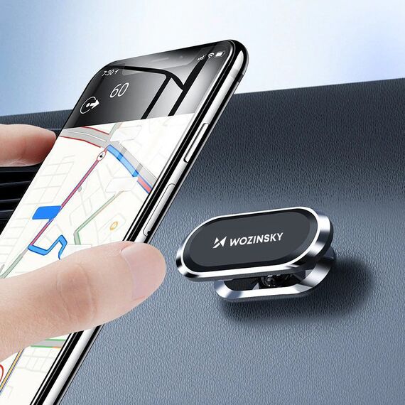 Wozinsky Self-Adhesive Magnetic Car Mount 360 for Dashboard Silver (WMH-06) | Techbox