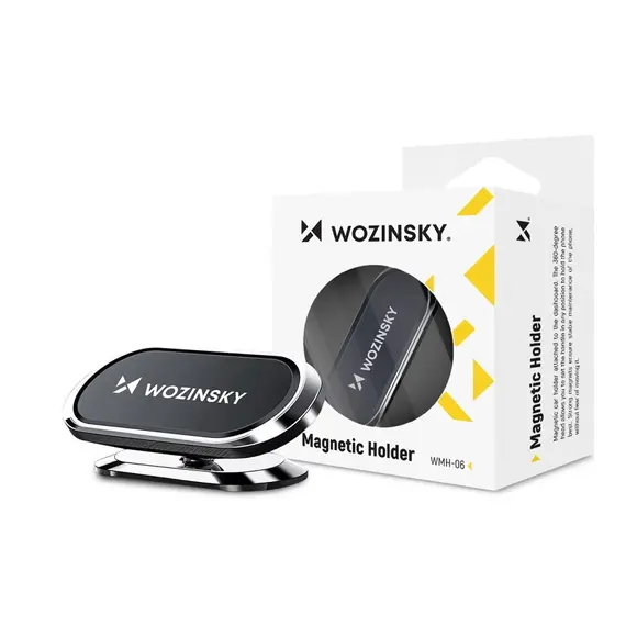 Wozinsky Self-Adhesive Magnetic Car Mount 360 for Dashboard Silver (WMH-06) | Techbox