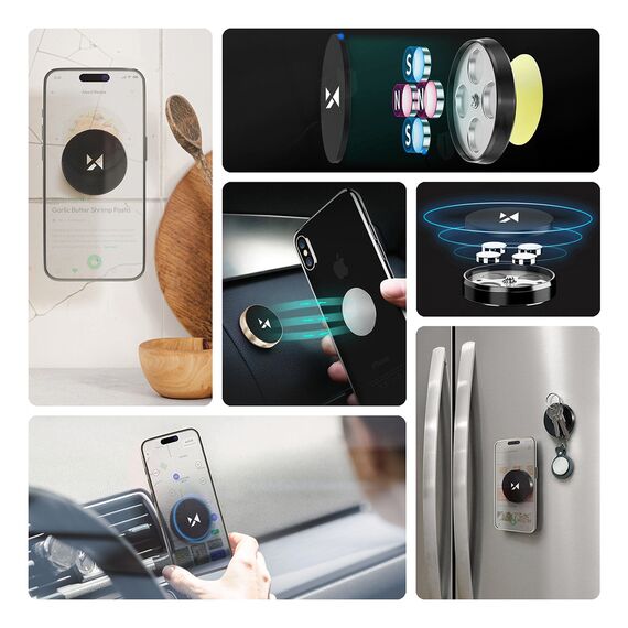 Wozinsky Self-Adhesive Magnetic Car Dashboard Mount Black (WMH-02) | Techbox