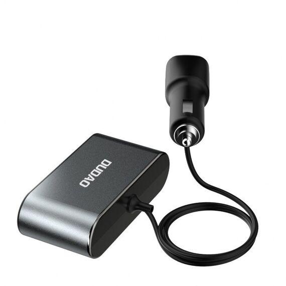 Dudao car charger 2x USB / 3x cigarette lighter splitter black (R1Pro black) | Techbox