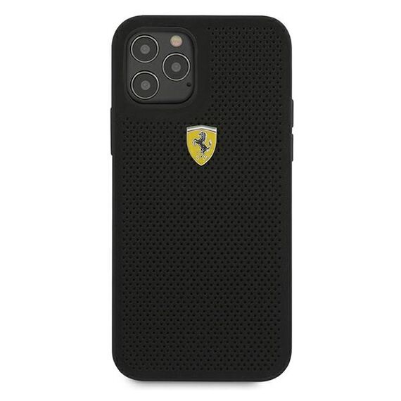 Ferrari FESPEHCP12LBK iPhone 12 Pro Max 6.7" black/black hardcase On Track Perforated | Techbox