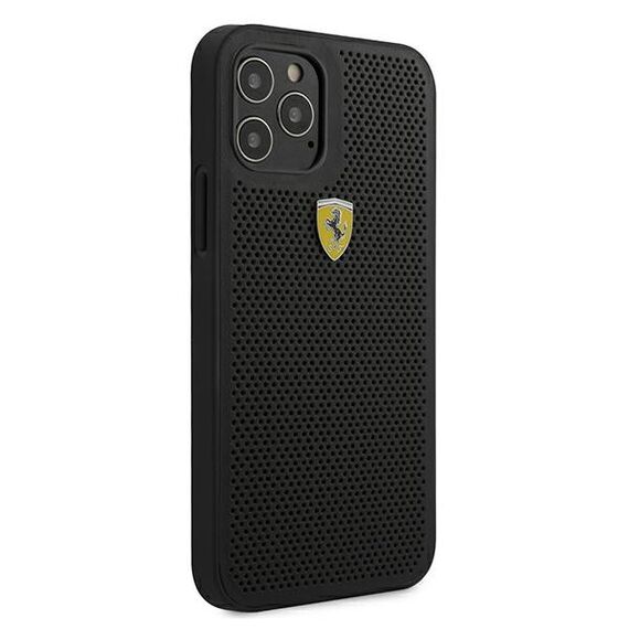 Ferrari FESPEHCP12MBK iPhone 12 Pro / iPhone 12 czarny/black hardcase On Track Perforated - Apple Cases - Cases - Techbox