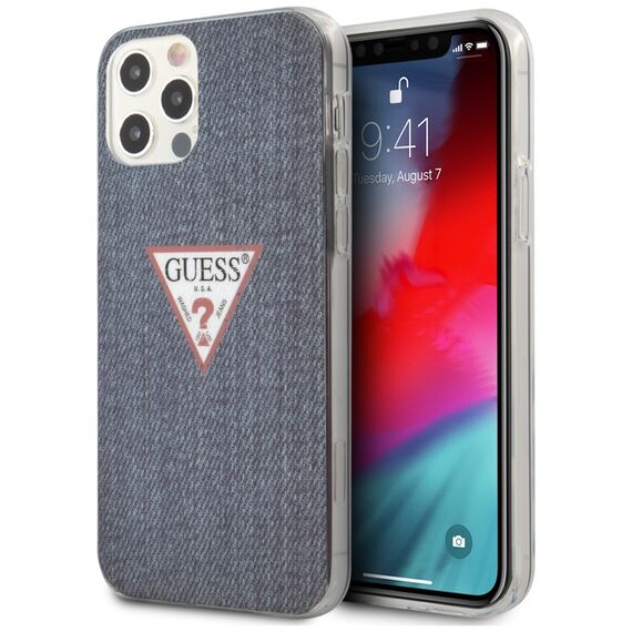 Guess GUHCP12LPCUJULDB iPhone 12 6,7" Pro Max granatowy/dark blue hardcase Jeans Collection - Apple Cases - Cases - Techbox