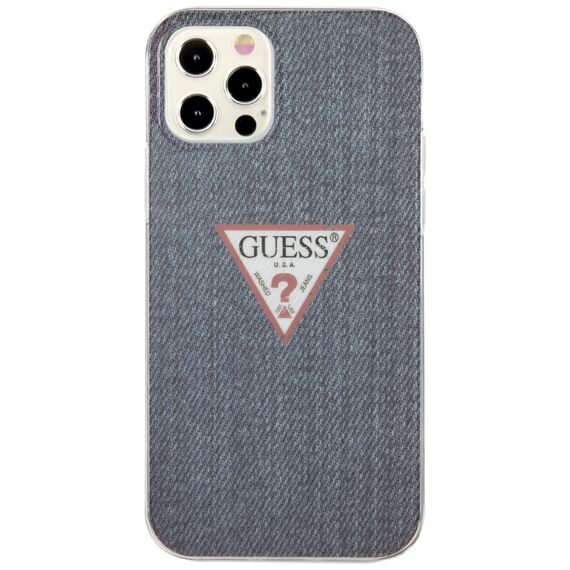Guess GUHCP12LPCUJULDB iPhone 12 6,7" Pro Max granatowy/dark blue hardcase Jeans Collection - Apple Cases - Cases - Techbox