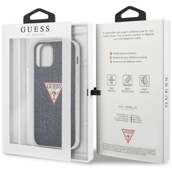 Guess GUHCP12LPCUJULDB iPhone 12 6,7" Pro Max granatowy/dark blue hardcase Jeans Collection - Apple Cases - Cases - Techbox