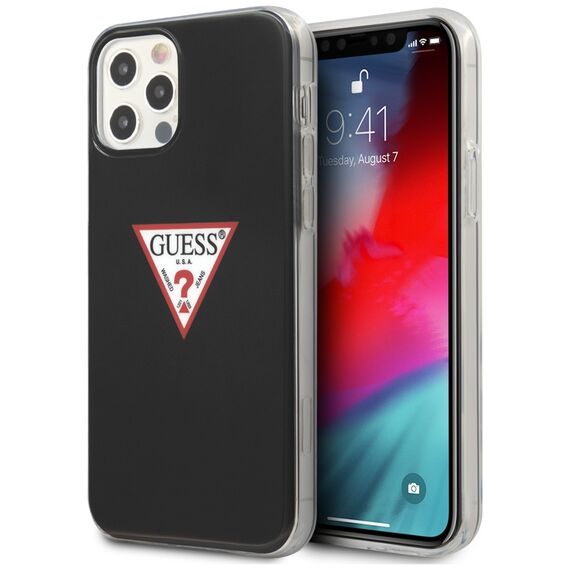 Guess GUHCP12MPCUCTLBK iPhone 12 Pro / iPhone 12 czarny/black hardcase Triangle Collection - Apple Cases - Cases - Techbox