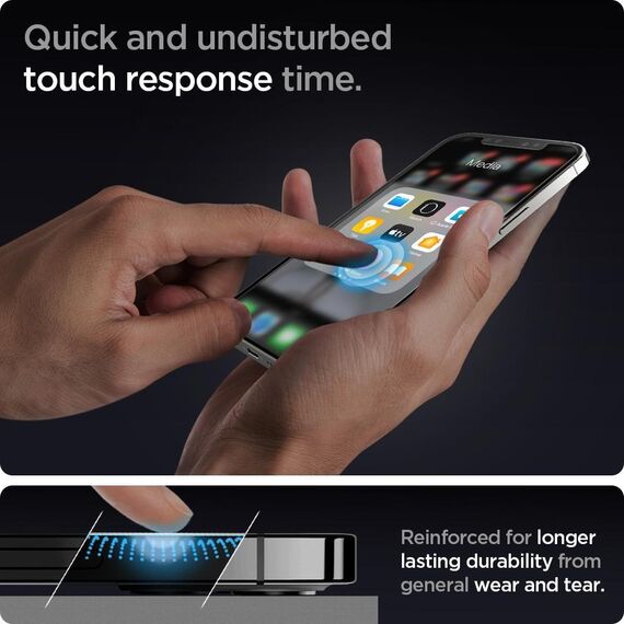 SzkÅ‚o Hartowane Spigen Glass.Tr â€Ez Fitâ€ 2-Pack iPhone 12 Pro / iPhone 12 - Apple iPhone - Screen & Camera Protection - Techbox