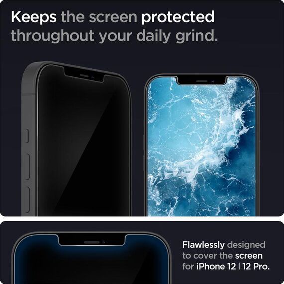 SzkÅ‚o Hartowane Spigen Glass.Tr â€Ez Fitâ€ 2-Pack iPhone 12 Pro / iPhone 12 - Apple iPhone - Screen & Camera Protection - Techbox