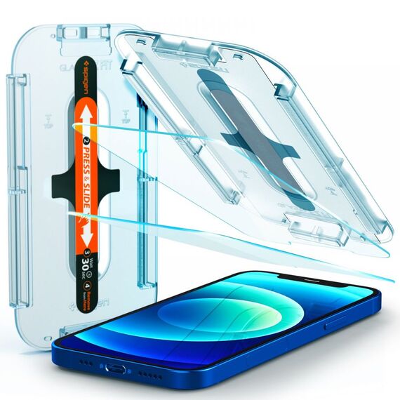 SzkÅ‚o Hartowane Spigen Glass.Tr â€Ez Fitâ€ 2-Pack iPhone 12 Pro / iPhone 12 - Apple iPhone - Screen & Camera Protection - Techbox
