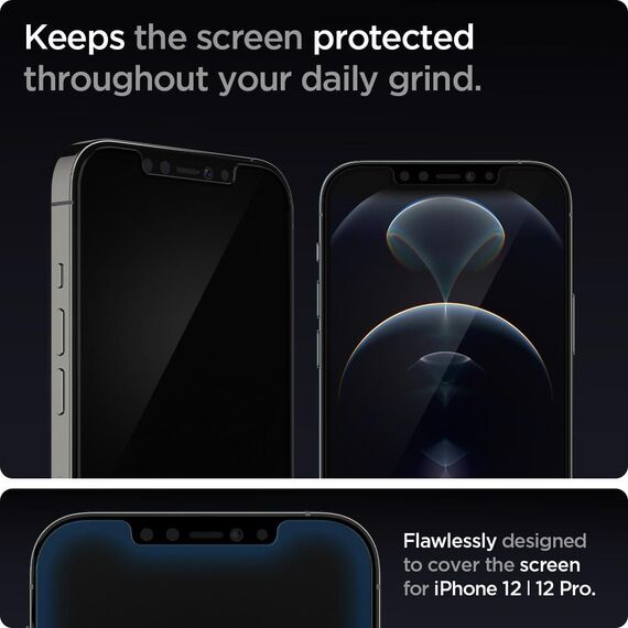 SzkÅ‚o Hartowane Spigen Glass.Tr â€Ez Fitâ€ 2-Pack iPhone 12 Pro / iPhone 12 - Apple iPhone - Screen & Camera Protection - Techbox
