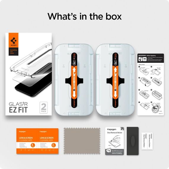 SzkÅ‚o Hartowane Spigen Glass.Tr â€Ez Fitâ€ 2-Pack iPhone 12 Pro / iPhone 12 - Apple iPhone - Screen & Camera Protection - Techbox