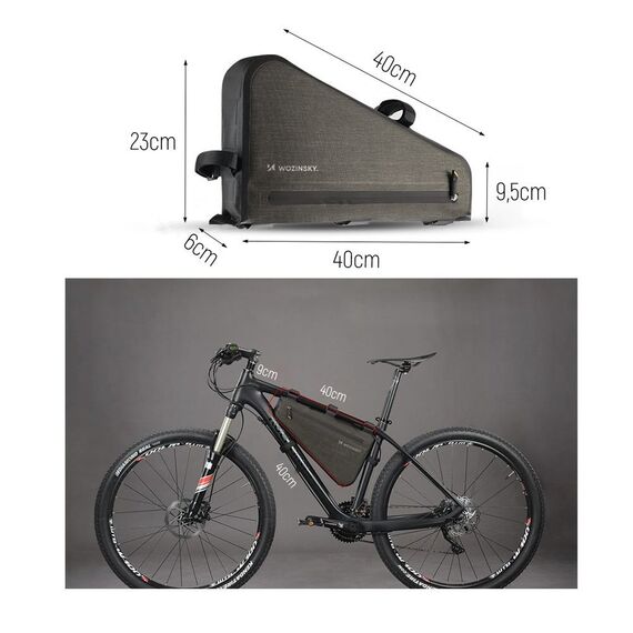 Wozinsky frame bike bag 5L gray (WBB15BK) - Smartphone Holders - Smartphones - Techbox