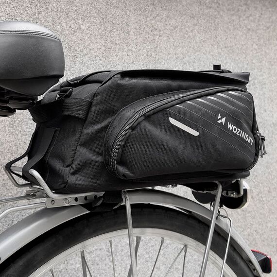Wozinsky bike carrier bag with 9l shoulder strap (rain cover included) black (WBB22BK) - Smartphone Holders - Smartphones - Techbox