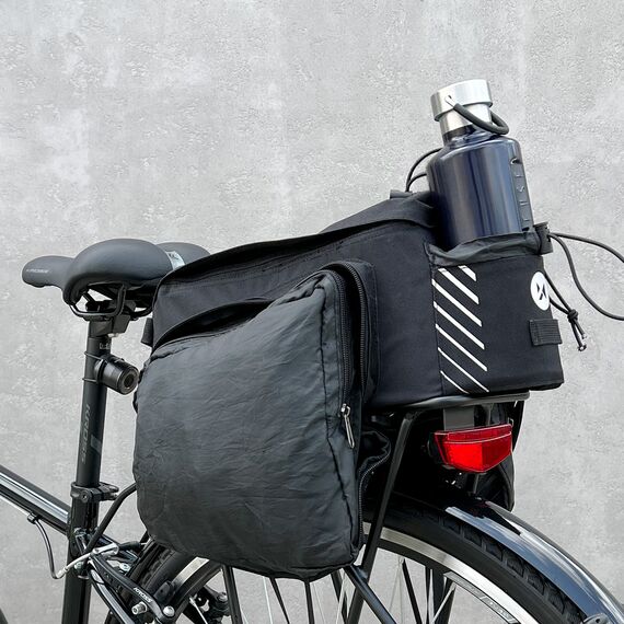 Wozinsky bike carrier bag with 9l shoulder strap (rain cover included) black (WBB22BK) - Smartphone Holders - Smartphones - Techbox