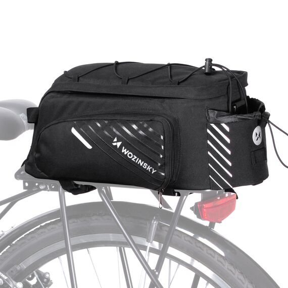 Wozinsky bike carrier bag with 9l shoulder strap (rain cover included) black (WBB22BK) - Smartphone Holders - Smartphones - Techbox