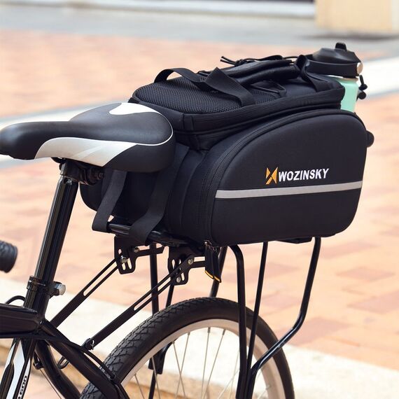 Wozinsky roomy bike carrier bag 35L (rain cover included) black (WBB19BK) - Smartphone Holders - Smartphones - Techbox