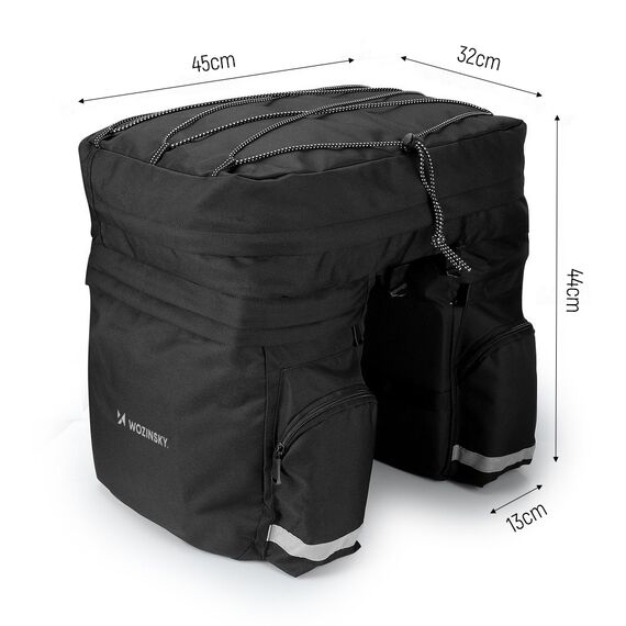 Wozinsky spacious bike bag 60 l for the trunk (rain cover included) black (WBB13BK) - Smartphone Holders - Smartphones - Techbox