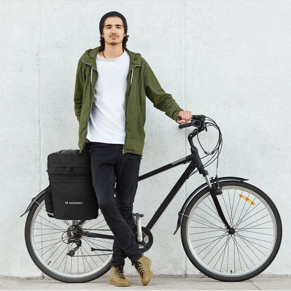 Wozinsky spacious bike bag 60 l for the trunk (rain cover included) black (WBB13BK) - Smartphone Holders - Smartphones - Techbox
