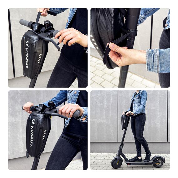 Wozinsky waterproof scooter handlebar bag 3l handlebar bag black (WSB4BK) | Techbox