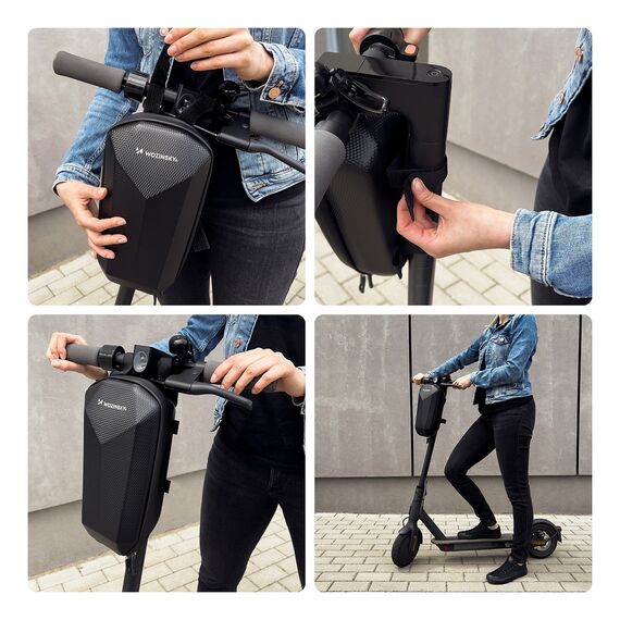 Wozinsky waterproof scooter handlebar bag 4l handlebar bag black (WSB2BK) | Techbox