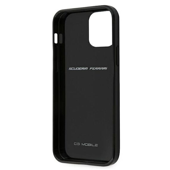 Ferrari FERCAHCP12SBK iPhone 12 mini 5.4" black/black hardcase On Track Real Carbon | Techbox