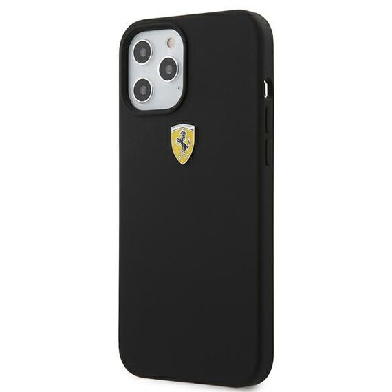 Ferrari FESSIHCP12LBK iPhone 12 Pro Max 6,7" czarny/black hardcase On Track Silicone - Apple Cases - Cases - Techbox