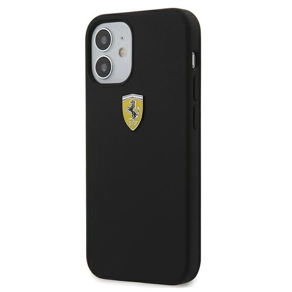 Ferrari FESSIHCP12SBK iPhone 12 mini 5.4" black/black hardcase On Track Silicone | Techbox