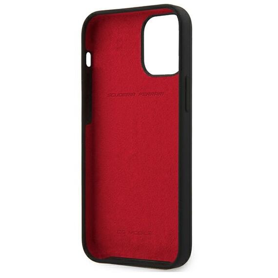 Ferrari FESSIHCP12SBK iPhone 12 mini 5.4" black/black hardcase On Track Silicone | Techbox