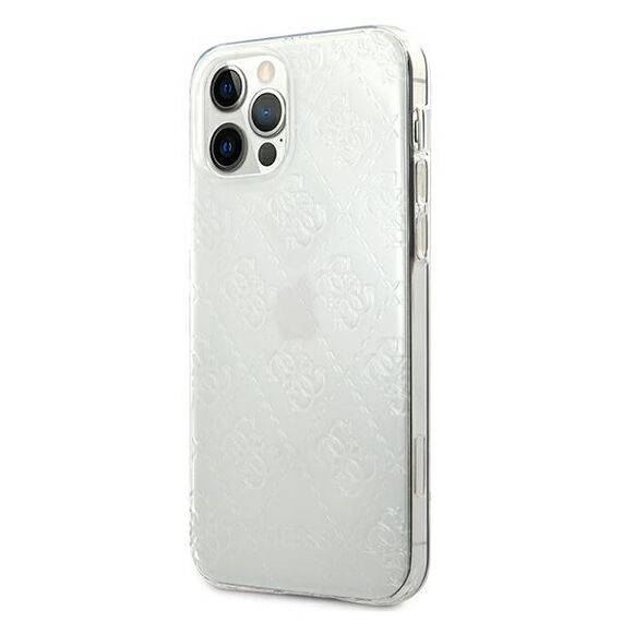 Guess GUHCP12L3D4GTR iPhone 12 Pro Max 6.7" transparent hardcase 4G 3D Pattern Collection | Techbox
