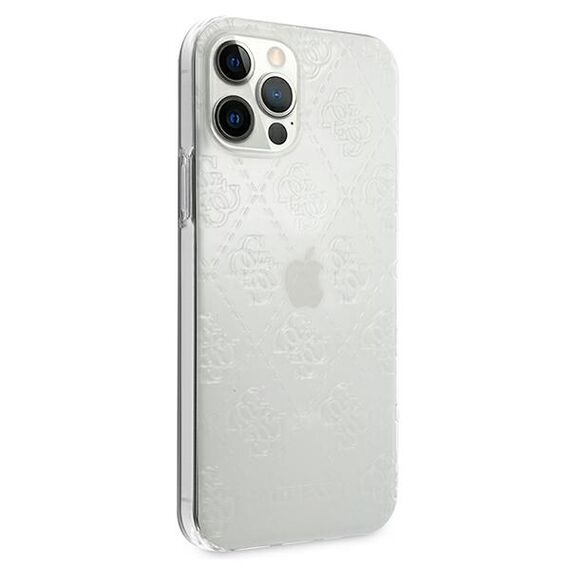 Guess GUHCP12L3D4GTR iPhone 12 Pro Max 6.7" transparent hardcase 4G 3D Pattern Collection | Techbox