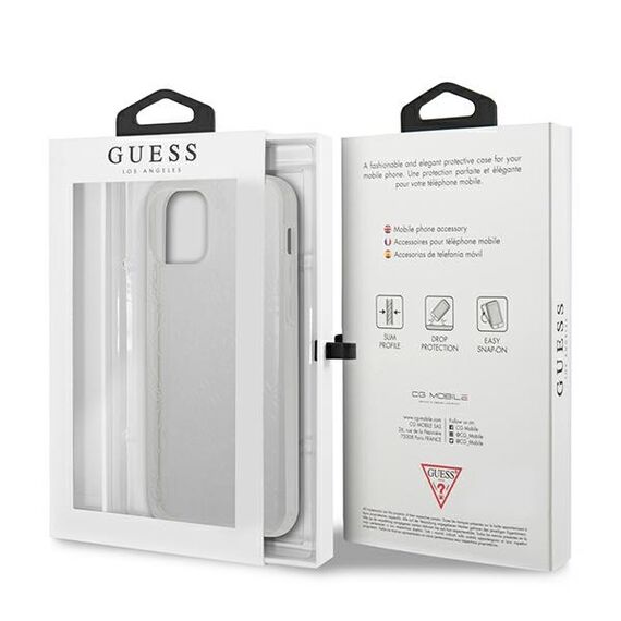 Guess GUHCP12L3D4GTR iPhone 12 Pro Max 6.7" transparent hardcase 4G 3D Pattern Collection | Techbox
