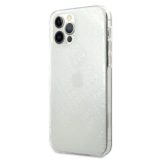 Guess GUHCP12M3D4GTR iPhone 12/12 Pro 6,1" transparent hardcase 4G 3D Pattern Collection - Apple Cases - Cases - Techbox