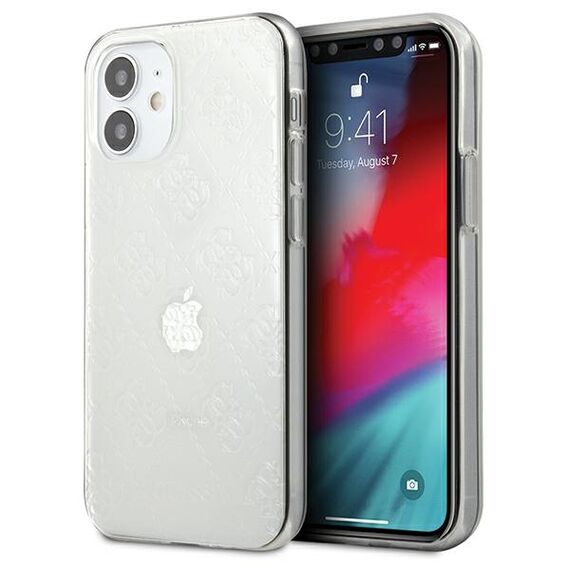 Guess GUHCP12S3D4GTR iPhone 12 mini 5,4" transparent hardcase 4G 3D Pattern Collection - Apple Cases - Cases - Techbox