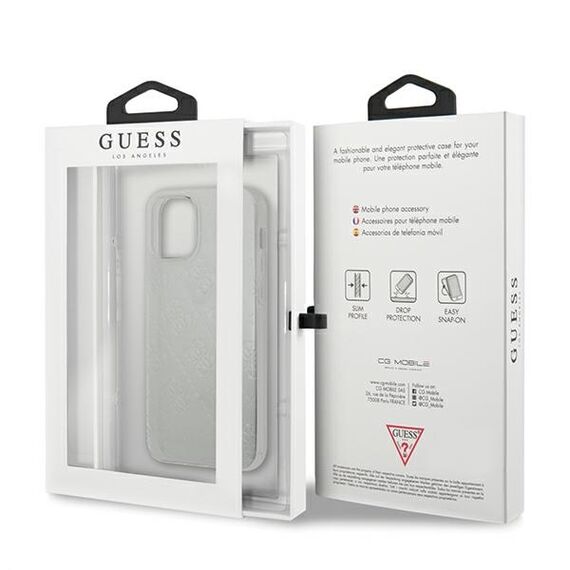 Guess GUHCP12S3D4GTR iPhone 12 mini 5,4" transparent hardcase 4G 3D Pattern Collection - Apple Cases - Cases - Techbox