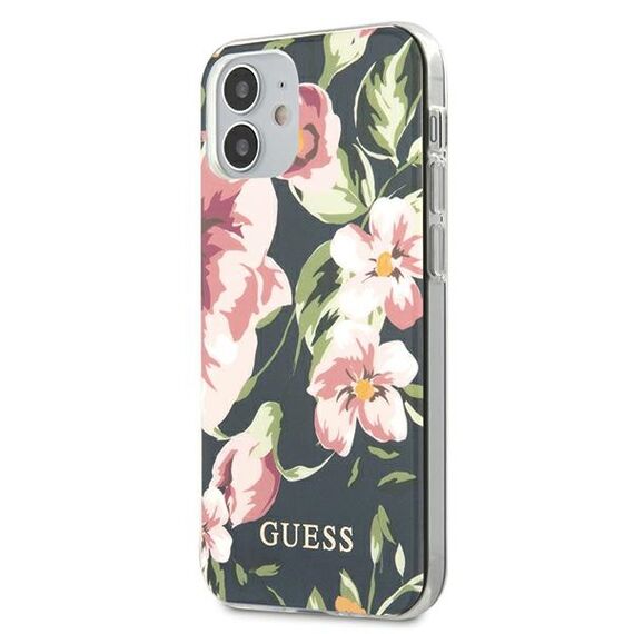Guess GUHCP12SIMLFL03 iPhone 12 mini 5,4" granatowy/navy NÂ°3 Flower Collection - Apple Cases - Cases - Techbox
