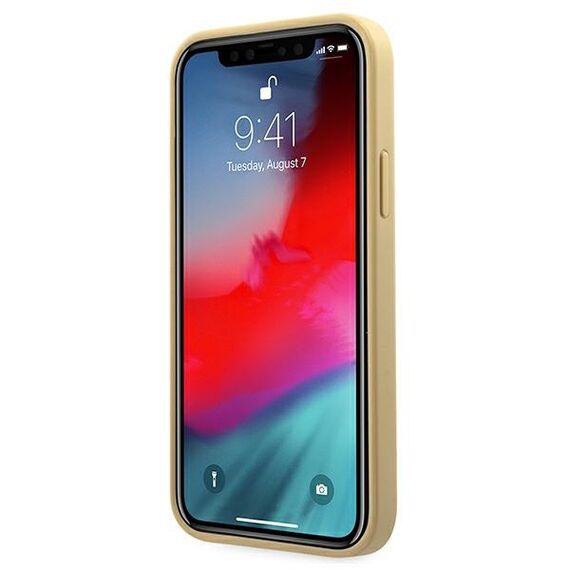 Guess GUHCP12SPUVQTMLBE iPhone 12 mini 5,4" zÅ‚oty/gold hardcase V-Quilted Collection - Apple Cases - Cases - Techbox