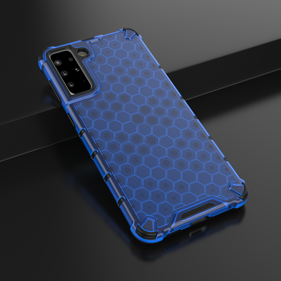 Honeycomb Case armor cover with TPU Bumper for Samsung Galaxy S21+ 5G (S21 Plus 5G) blue | Techbox