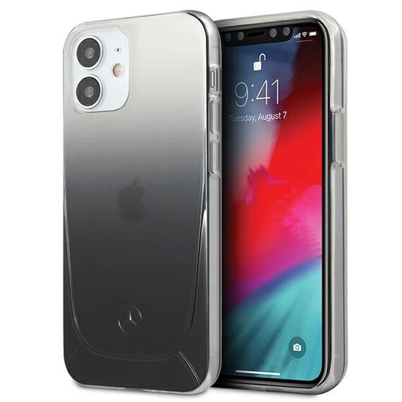 Mercedes MEHCP12SARGBK iPhone 12 mini 5,4" czarny/black hardcase Transparent Line | Techbox