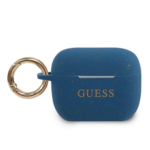 Guess GUACAPSILGLBL AirPods Pro cover niebieski/blue Silicone Glitter - Smartphone Accessories - Cables & Accessories - Techbox