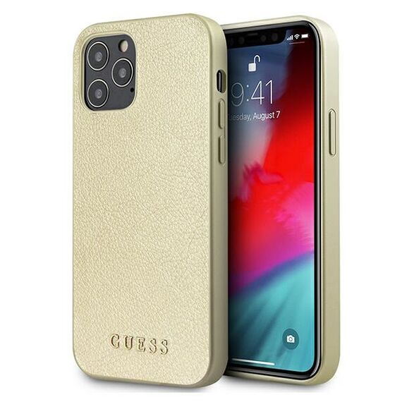 Guess GUHCP12LIGLGO iPhone 12 Pro Max 6.7" gold/gold hardcase Iridescent | Techbox