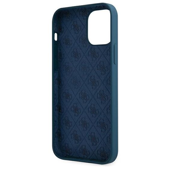 Guess GUHCP12LLSLMGBL iPhone 12 Pro Max 6,7" niebieski/blue hardcase Metal Logo Script - Apple Cases - Cases - Techbox