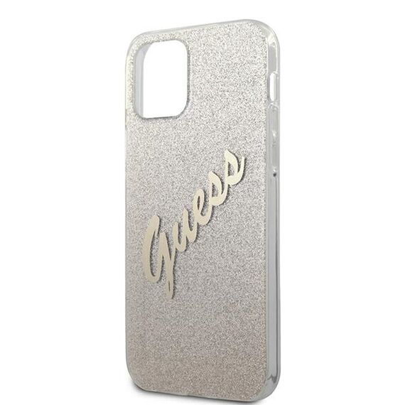 Guess GUHCP12LPCUGLSGO iPhone 12 Pro Max 6.7" gold/gold hardcase Glitter Gradient Script | Techbox