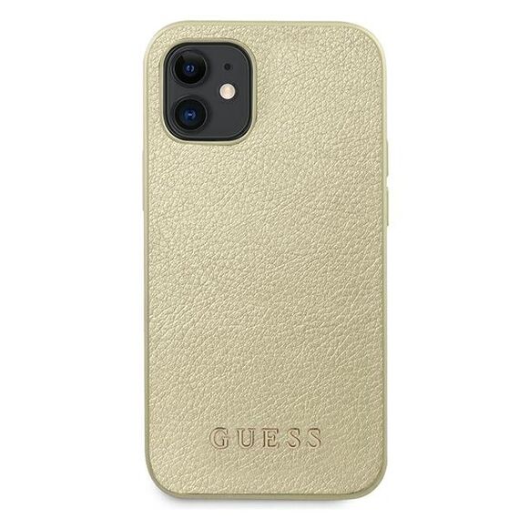 Guess GUHCP12SIGLGO iPhone 12 mini 5,4" zÅ‚oty/gold hardcase Iridescent - Apple Cases - Cases - Techbox