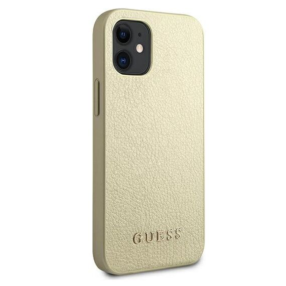 Guess GUHCP12SIGLGO iPhone 12 mini 5,4" zÅ‚oty/gold hardcase Iridescent - Apple Cases - Cases - Techbox