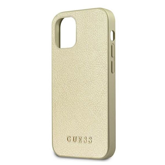 Guess GUHCP12SIGLGO iPhone 12 mini 5,4" zÅ‚oty/gold hardcase Iridescent - Apple Cases - Cases - Techbox