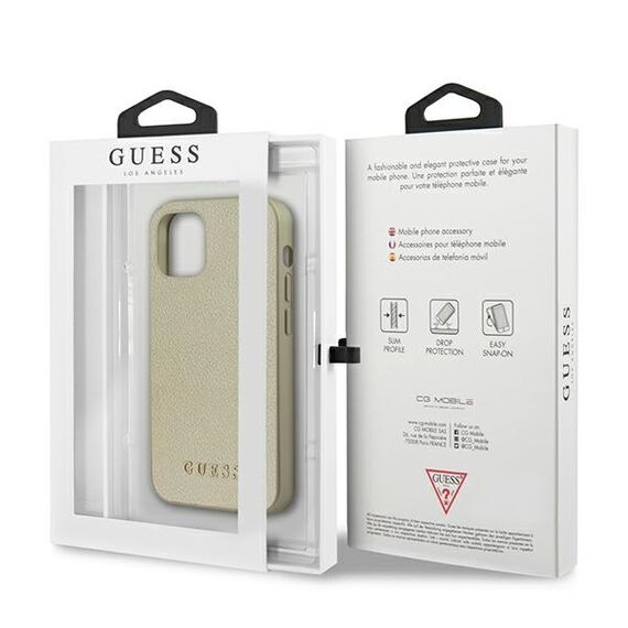 Guess GUHCP12SIGLGO iPhone 12 mini 5,4" zÅ‚oty/gold hardcase Iridescent - Apple Cases - Cases - Techbox