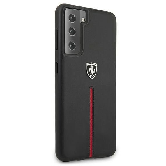 Ferrari FEOSIHCS21SBK S21 G991 black/black hardcase Off Track Leather Nylon Stripe | Techbox