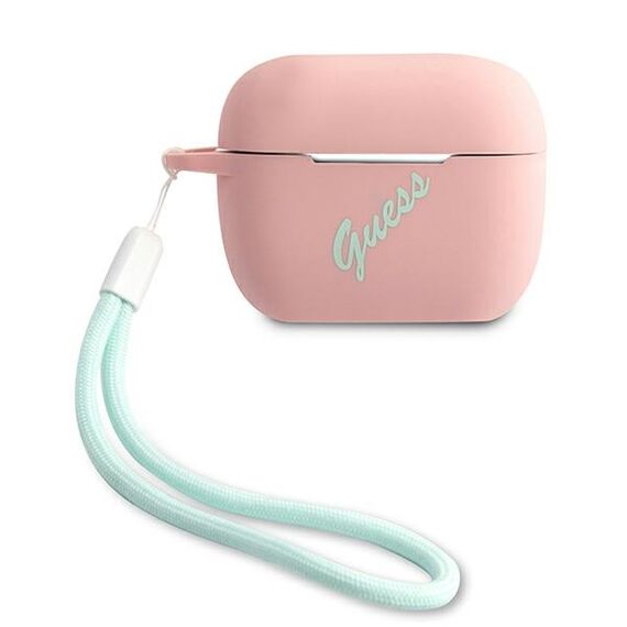 Guess GUACAPLSVSPG AirPods Pro cover rose green/pink green Silicone Vintage | Techbox